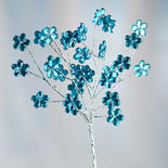 Blue Rhinestone Flower Spray