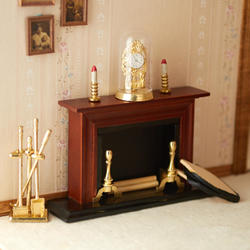 Dollhouse Miniature Fireplace and Accessory Set