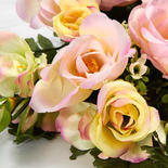 Pink Artificial Rose and Gladiolus Half Bush