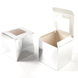 Silver Window Cupcake Boxes