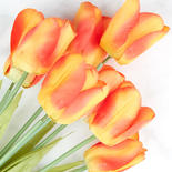 Artificial Orange Tulip Silk Flower Bush