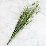 White Artificial Lavender and Onion Grass Spray