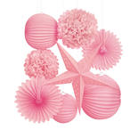 Pink Paper Party Decorations Kit