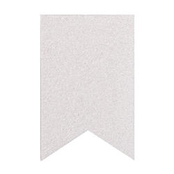 White Glitter Fishtail Banner