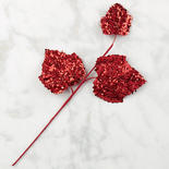 Red Sequined Leaf Spray
