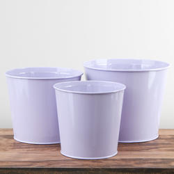 Lavender Tin Planter Set