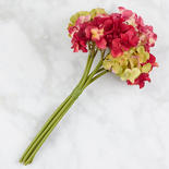 Red and Green Artificial Hydrangea Bouquet