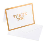 Gold "Thank You" Cards and Envelopes