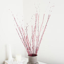 Burgundy and Red Artificial Honeysuckle Twig Spray