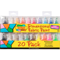 Assorted Scribbles 3D Fabric Paint