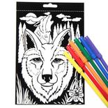 Color-Your-Own Velvet Wolf Posters