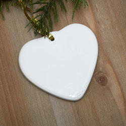 Porcelain Ceramic Heart Ornament