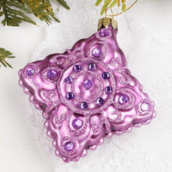 Purple Diamond Glass Ornament
