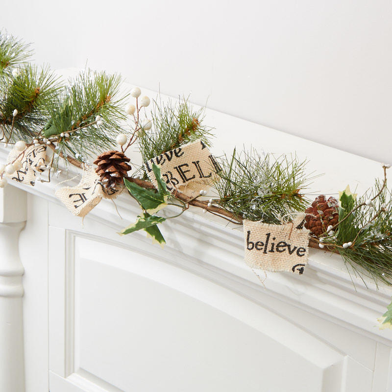 Snowy Artificial Pine Garland - Christmas Garlands - Christmas and ...