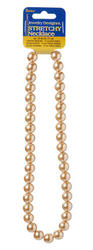 Gold Pearl Stretch Necklace