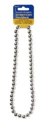 Silver Pearl Stretch Necklace