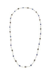 Sapphire and Silver Beaded Chain