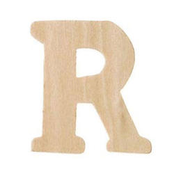 "R" Unfinished Wood Letters