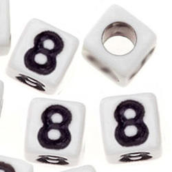 Alphabet Cube Beads Number 8