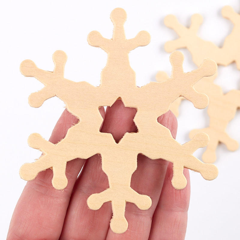 Unfinished Wooden Snowflake Cutout - Factory Direct Craft