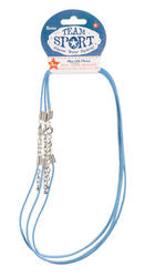 Trio of Light Blue Faux Suede Necklaces with Silver Extenders