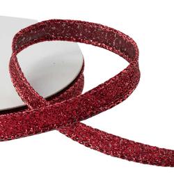 Wine Glitter Wired Ribbon