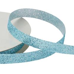 Baby Blue Glitter Cut-Edge Ribbon