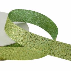 Apple Green Glitter Cut-Edge Ribbon