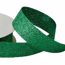 Emerald Cut Edge Metallic Glitter Ribbon