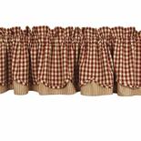 Heritage House Check Fairfield Valance Barn Red