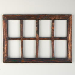 Rustic Wooden Window Pane Frame
