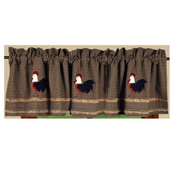 Rise and Shine Rooster Valance Oat