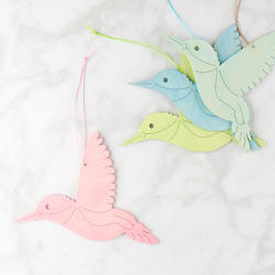 Assorted Flying Hummingbird Ornaments