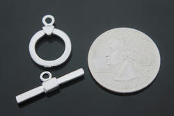Nickel Plated Metal Toggle Clasp and Ring