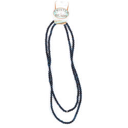 Midnight Blue Twister Bead Necklace