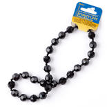 Black Faceted Bead Stretch Necklace