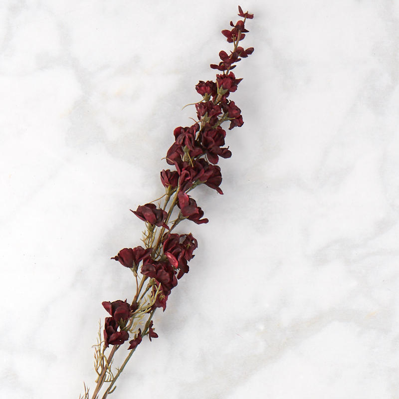 Burgundy Red Delphinium Clip Hair Flower