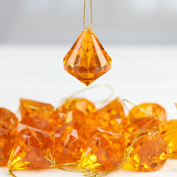 Gold Acrylic Diamond Ornaments
