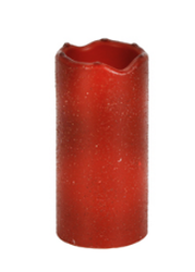 Burgundy LED Battery-Operated Pillar Candle