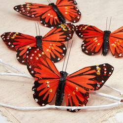 Orange Artificial Monarch Butterflies
