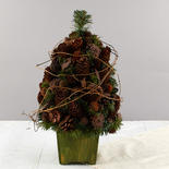 Artificial Pinecone Topiary