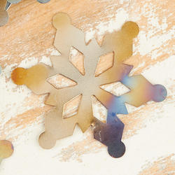 Burnished Metal Snowflake Cutouts