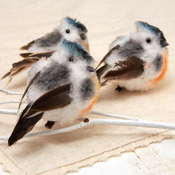 Fuzzy Feathered Artificial Baby Birds