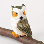 Brown Carved Wood Owl