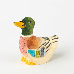 Mini Carved Wood Duck