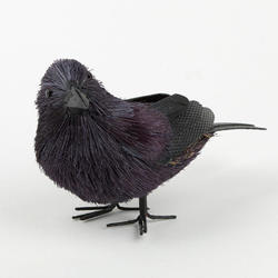 Sisal Artificial Black Crow Bird