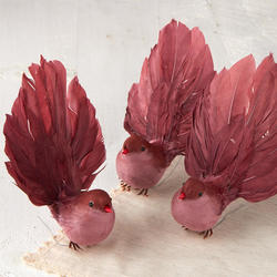 Mauve Feathered Fantail Artificial Robins