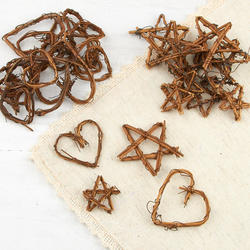 Assorted Miniature Grapevine Stars and Hearts