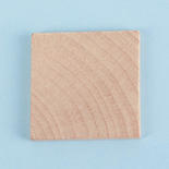 Unfinished Wood Square Tile Cutout
