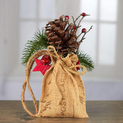 Hanging Pinecone Bag Ornament